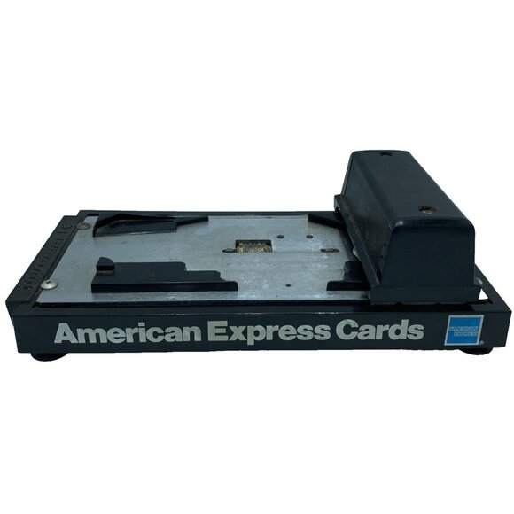 Vintage American Express Credit Card Portable Manual Imprint Machine Slider - Picture 4 of 11